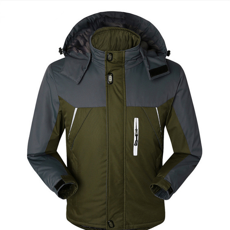 Winter Outdoor Couple's Charge Cotton Coat Thickened Windproof Warm Jacket plus size Tooling Charge LOGO Labor Protection Clothing