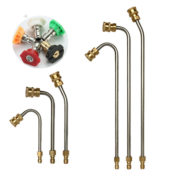 High pressure water gun lengthened bending rod 1/4 stainless steel U-shaped rod 90 air conditioning cleaning rod 30 extended bending rod wholesale