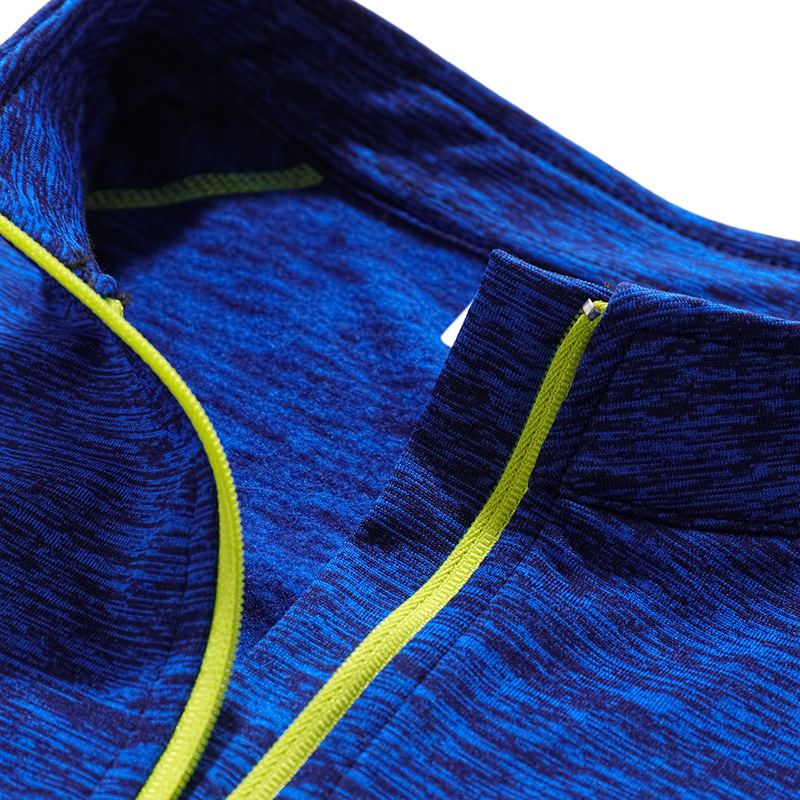 Factory wholesale outdoor Autumn wear stand collar quick-drying clothes lovers stretch long sleeve T-shirt Men's Fitness wear sportswear women
