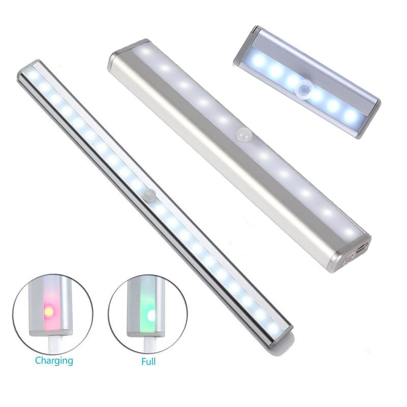 Intelligent LED human body induction light wireless magnetic led Cabinet wardrobe light USB rechargeable induction night light bar