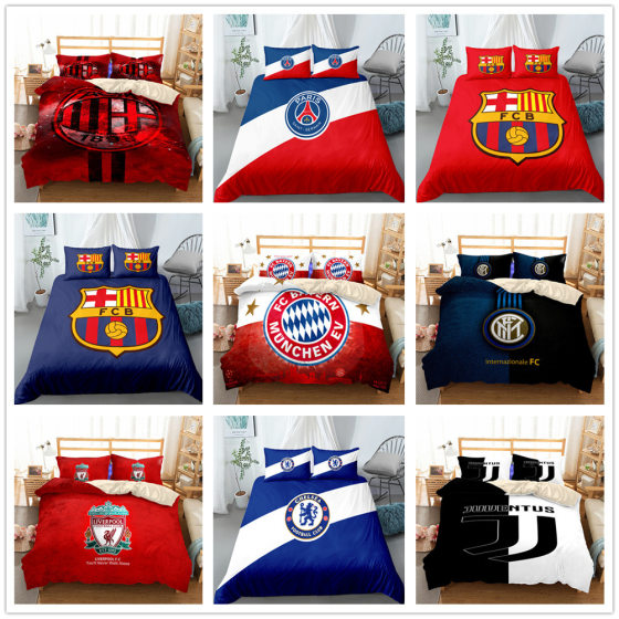 Football Giants digital printing Champions League cross-border quilt cover kit