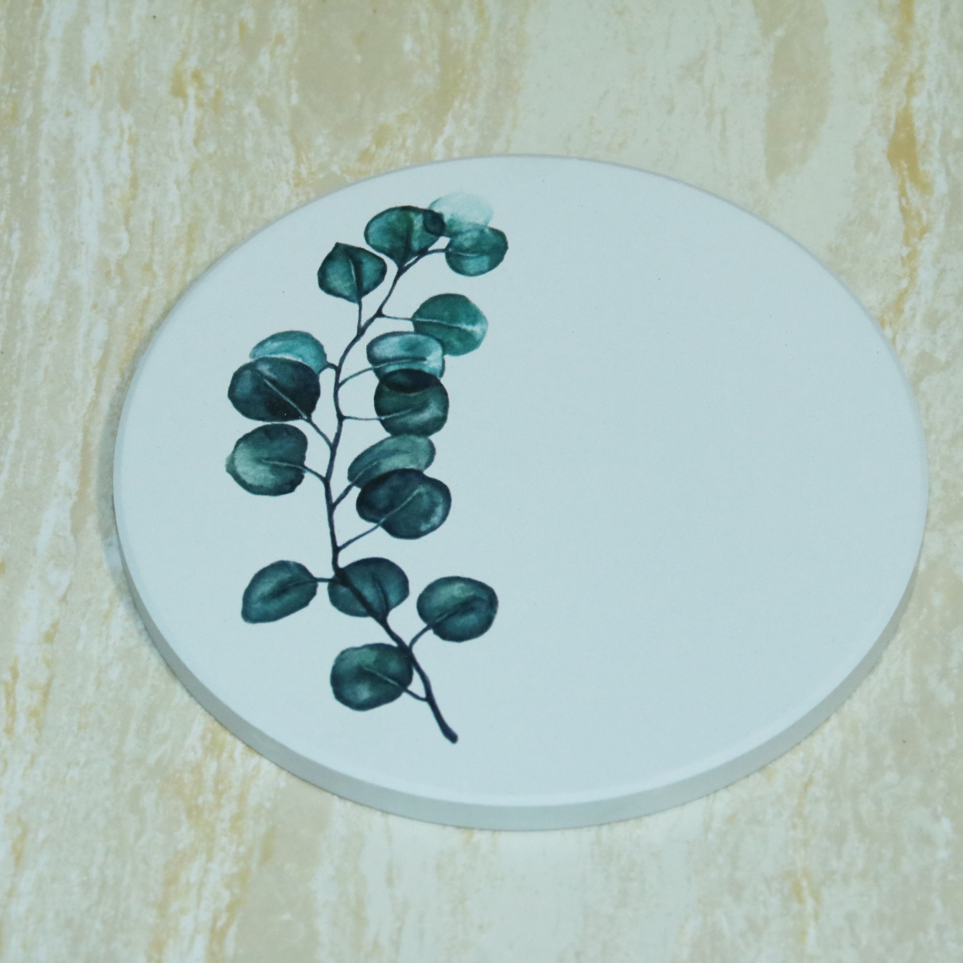 Cross-border Amazon Absorbent Ceramic Coaster Sublimation Ceramic Mat Decorative Cup Mat with Cork Coffee Coaster