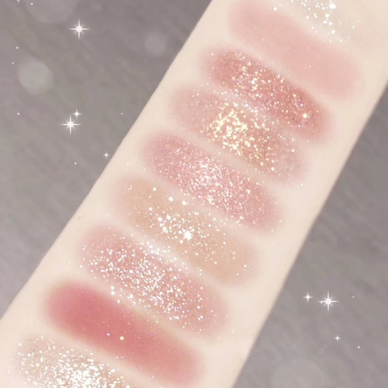 Star 9 color pumpkin orange brown parity a generation of glitter Pearl matte waterproof Jiugongge eye shadow plate