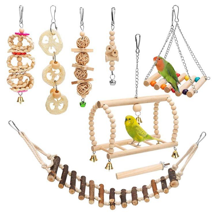 Bird Toy Set Parrot Bite Toy Undyed Environmentally Friendly Health Combination Toy Amazon Explosions Spot