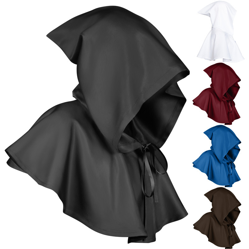 Amazon Hot New Halloween Costume Death Cloak Medieval Hooded Cloak Adult Average Size Hat