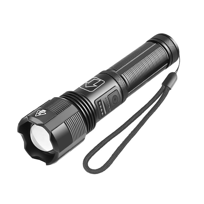 Cross-border XHP50 LED flashlight USB charging P70 searchlight outdoor emergency long-range zoom flashlight