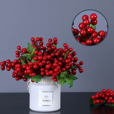 Simulation foam small Berry photography props home flower arrangement simulation Berry Christmas decoration blueberry fruit Red Berry