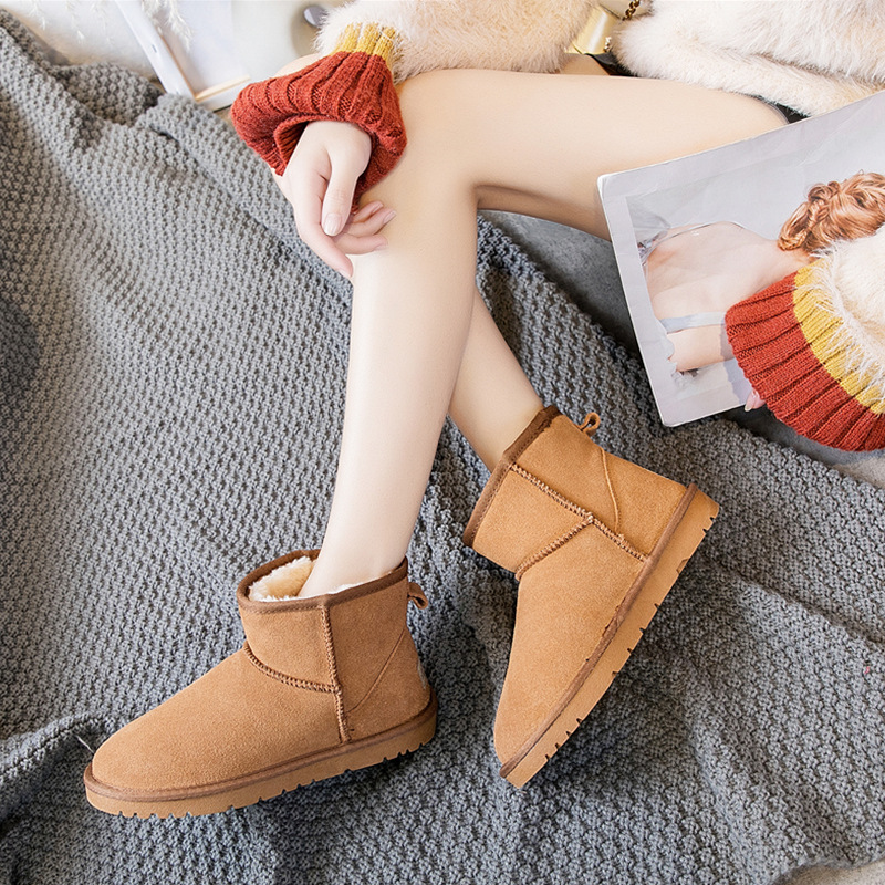 New Australian JOJOAUGG snow boots women's boots cowhide short boots men's snow boots a generation of delivery in winter