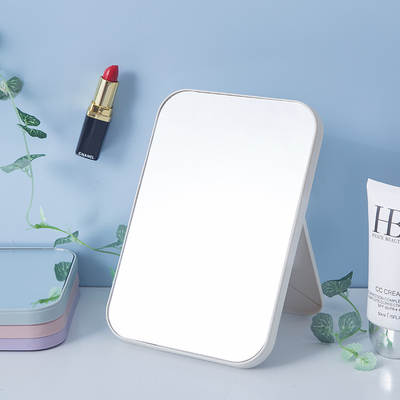 Plain makeup mirror desktop dressing mirror square princess mirror folding portable desktop small mirror ins wholesale