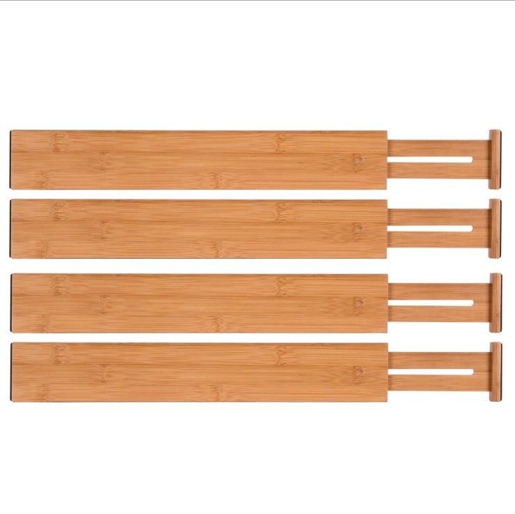 Manufacturers supply bamboo drawer partitions spot bamboo retractable drawer partitions bamboo retractable strips