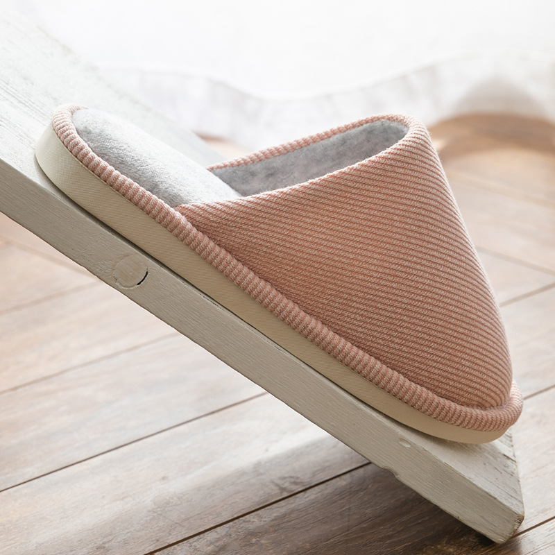 Factory wholesale autumn and winter Japanese warm cotton slippers household indoor men and women couples plus velvet non-slip moon slippers