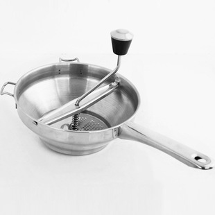 Stainless steel manual potato mixer masher sweet potato paste press vegetable and fruit food supplement multi-function material dispenser