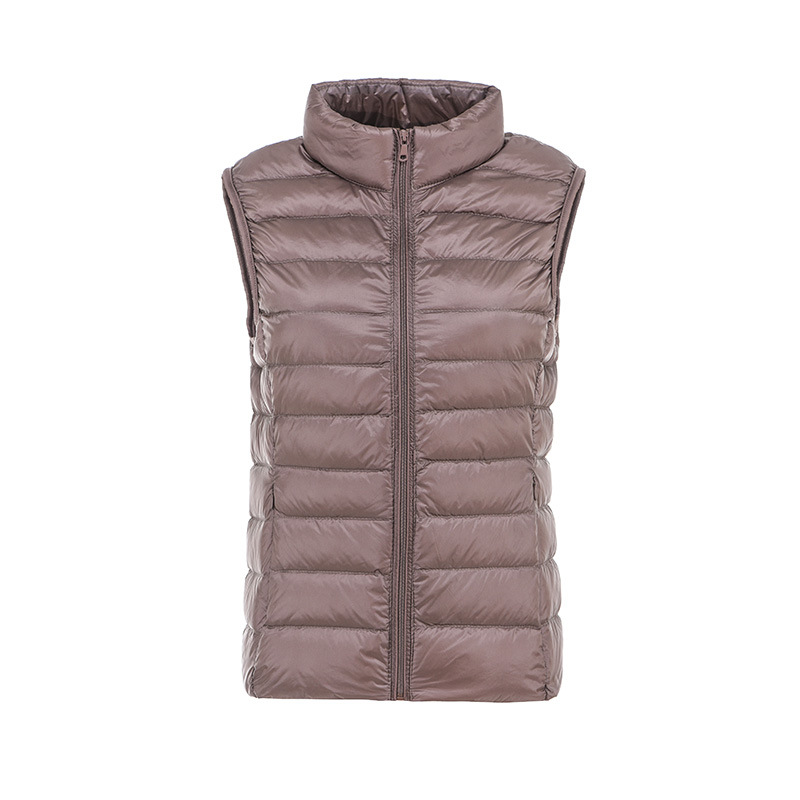 2023 Autumn and Winter New Light Down Vest Women's Korean Short Vest Large Size Waistcoat Slim-fit Light Jacket