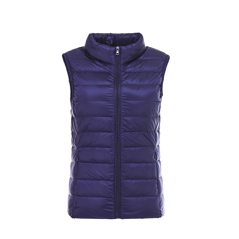 2023 Autumn and Winter New Light Down Vest Women's Korean Short Vest Large Size Waistcoat Slim-fit Light Jacket