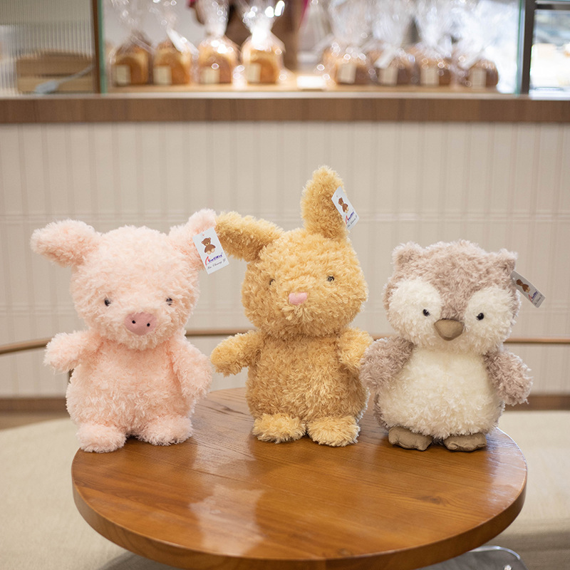Doll Cute Plush Toy Piggy Doll Simulation Baby Female Dog Small Size Children Girl Doll Animal