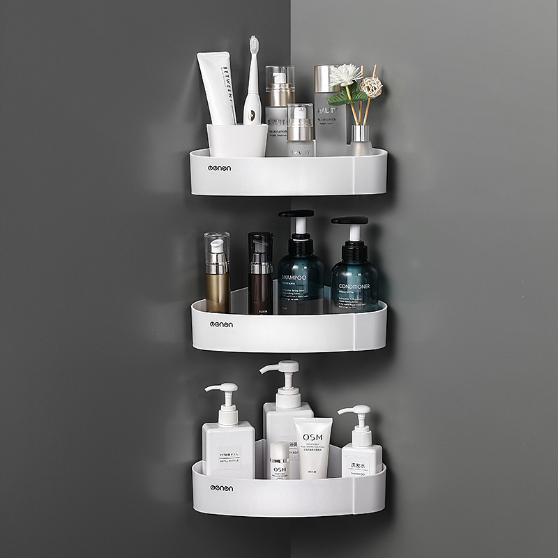 Punch-free Toilet Bathroom Storage Rack Tripod Storage Rack Wall-mounted Toilet Washstand Single-layer Corner Rack