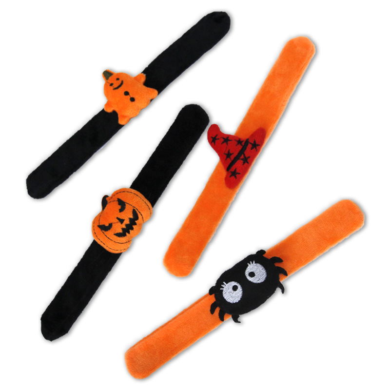 Cross-border Explosions Halloween Snap Circle Ghost Festival Cute Bracelet Funny Spider Pumpkin Clap Circle Children's Small Gift