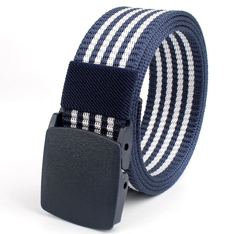 Cross-border supply men's tactical nylon canvas outdoor training leisure electronics factory security check golf belt
