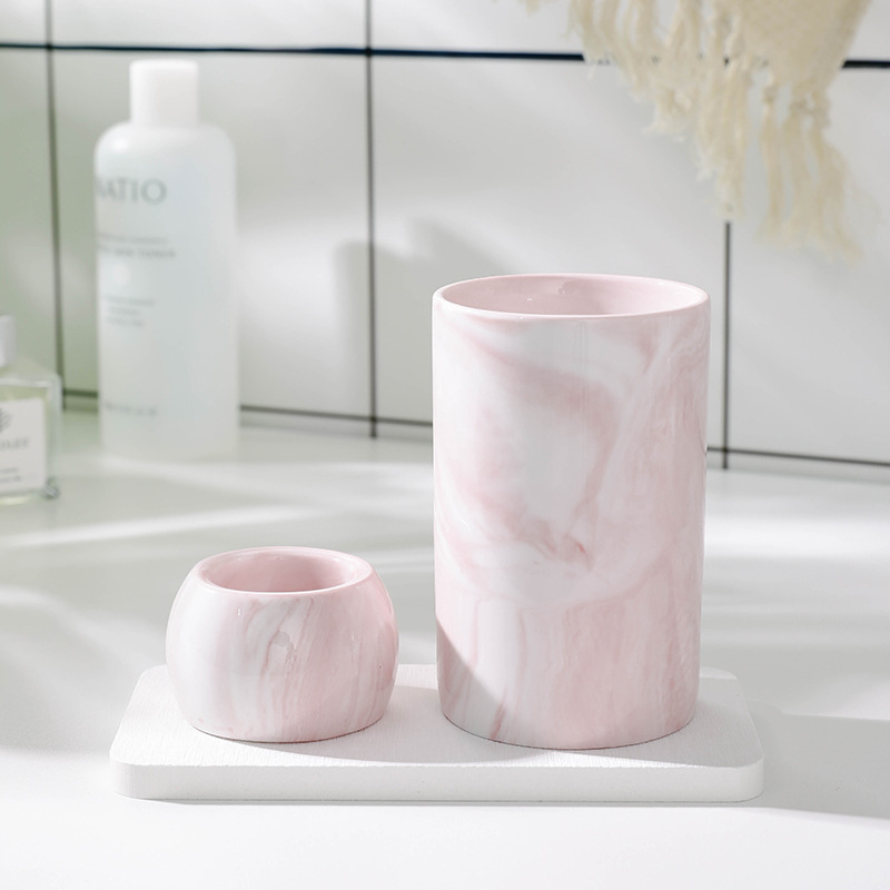Marble pattern ceramic electric toothbrush holder toothbrush base holder toothbrush insert ceramic toothbrush holder can be ordered LOGO