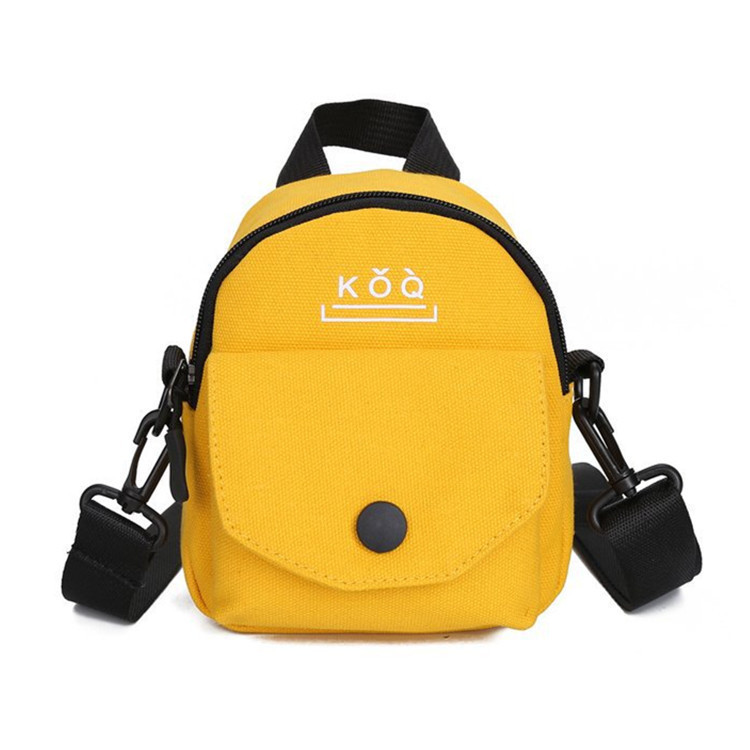 2023 New Korean Style Casual Simple Fashion Solid Color Internet Celebrity Bag Mobile Phone Canvas Bag Crossbody Bag