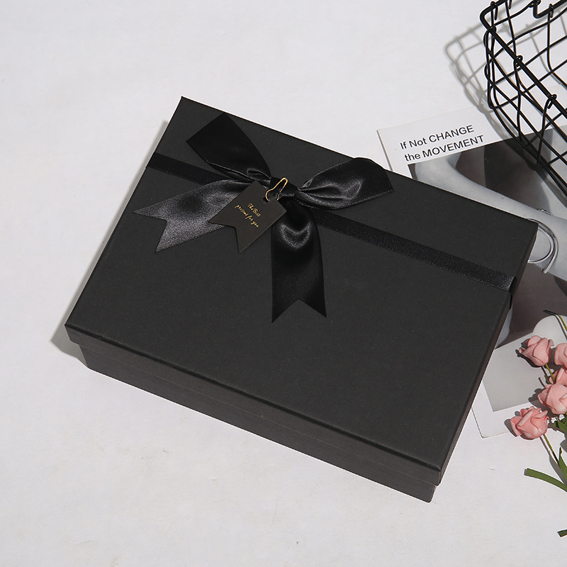 520 Gift Box Black Bow Gift Box Birthday Accompanying Gift Box Super Large Premium Packaging Box