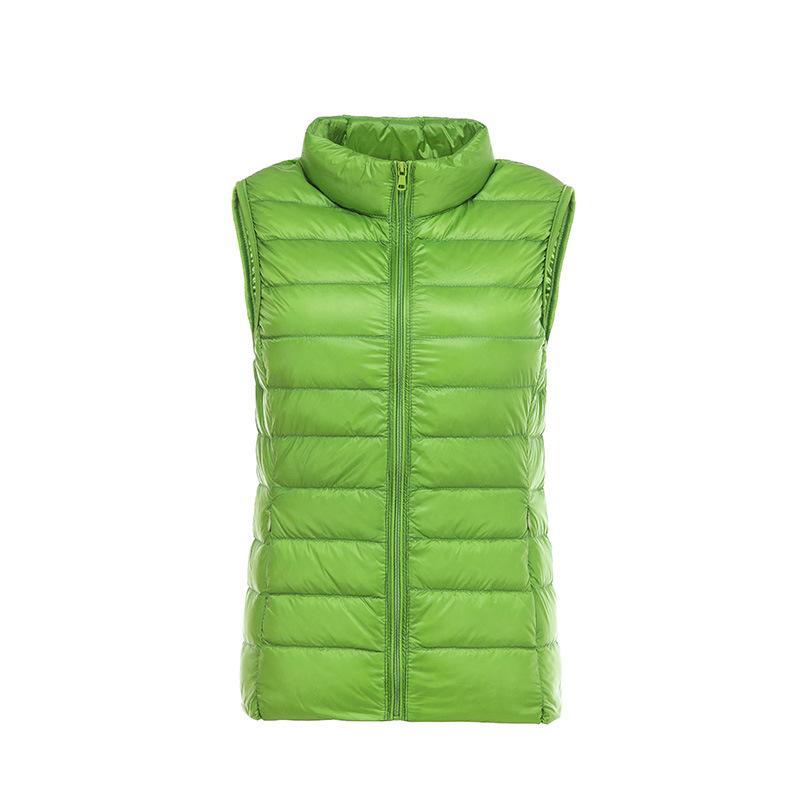 2023 Autumn and Winter New Light Down Vest Women's Korean Short Vest Large Size Waistcoat Slim-fit Light Jacket