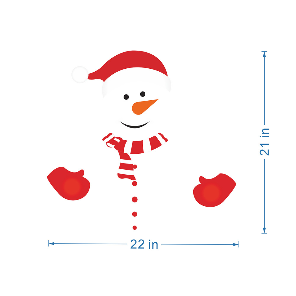 CT003圣诞节装饰雪人表情磁性冰箱贴节日装饰卡通车库门装饰墙贴