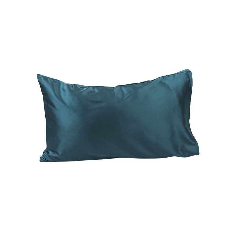 Cross-Border double-sided silk pillowcase home solid color pillowcase plain modern simple bedding pillowcase wholesale