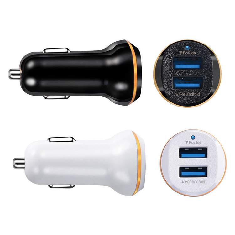 Source factory car charging head 5v3.1a smart car 12V charger mini dual port dual usb car charger