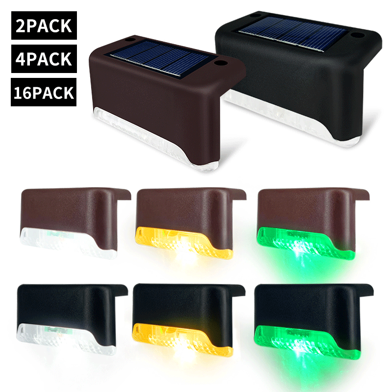Cross-Border solar step lamp stair lamp outdoor polysilicon new waterproof step courtyard led step balcony