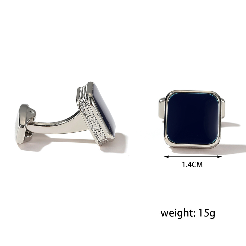 Men's cufflinks cross-border for fashion square drop oil simple 4 color optional shirt in stock accessories 1 pair wholesale