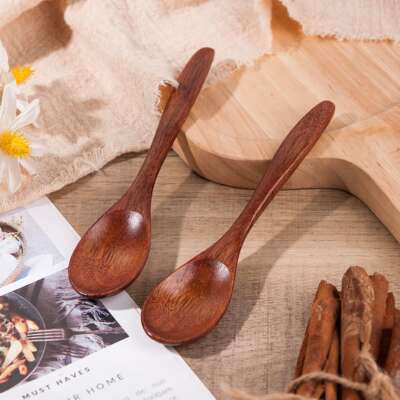 in stock 14.5*3 Phoebe creative wooden spoon eating spoon dessert spoon honey cooking wooden spoon lettering