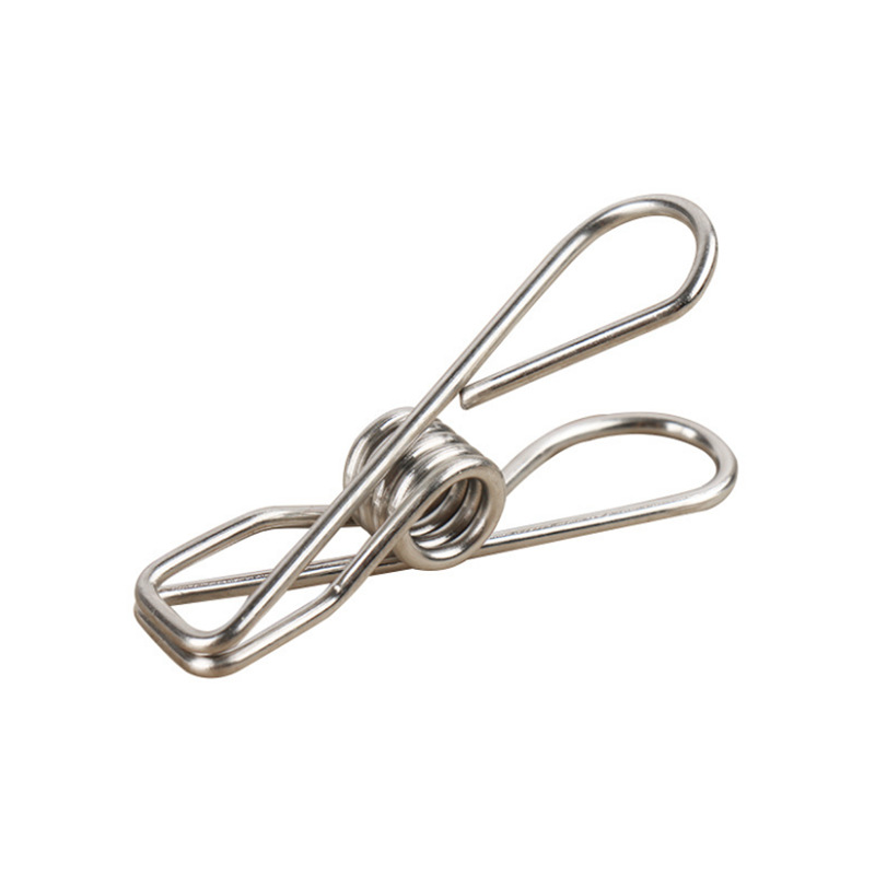 Stainless Steel Solid Thread Clip Clothes Clip Windproof Clothes Line Clip Stainless Steel Drying Hosiery Rack Clothes Small Clip