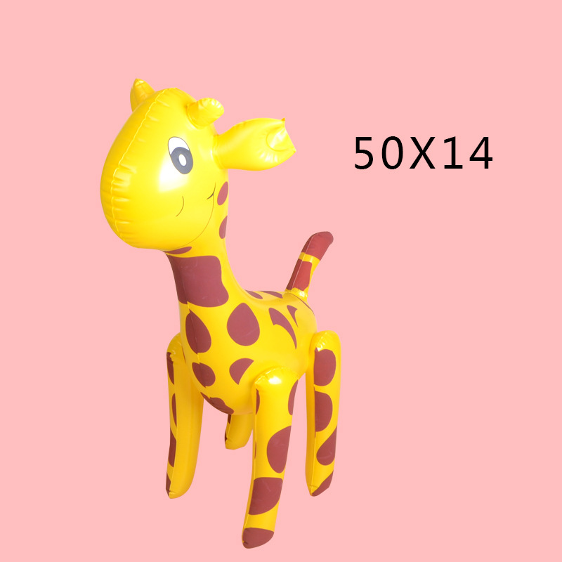 Inflatable Beetle Toy Inflatable Yellow Duck Giraffe Blowing Frog Cartoon Animal Changjia Direct Selling
