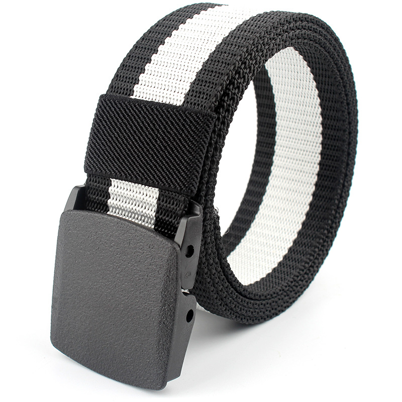 Cross-border supply men's tactical nylon canvas outdoor training leisure electronics factory security check golf belt