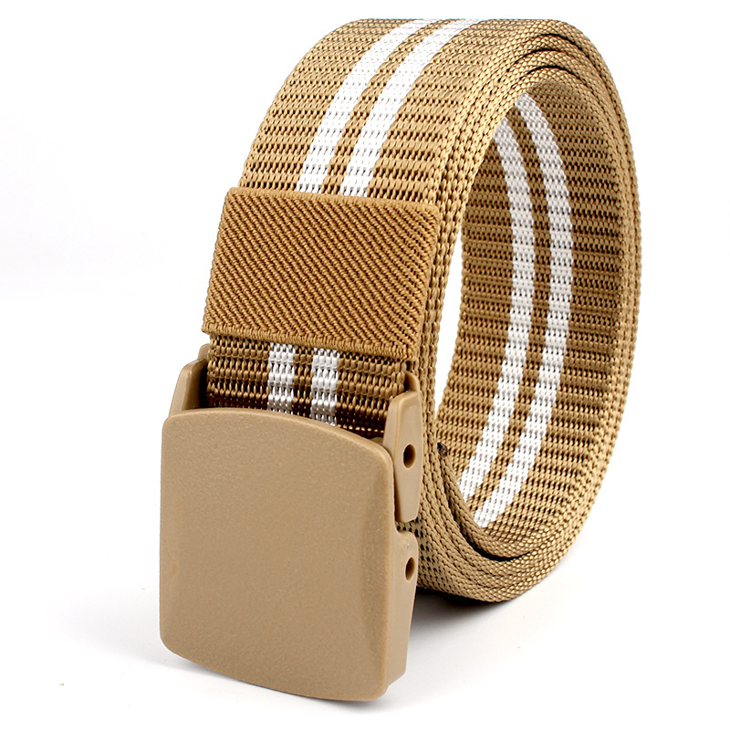 Cross-border supply men's tactical nylon canvas outdoor training leisure electronics factory security check golf belt