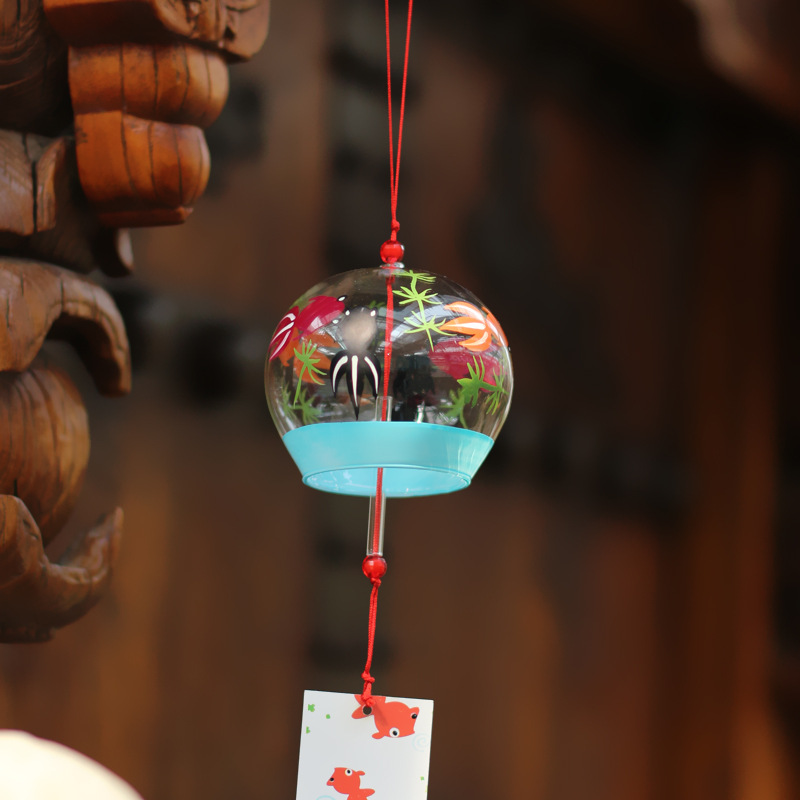 Handmade painted pattern pattern glass pendant creative wind chimes Japanese crafts