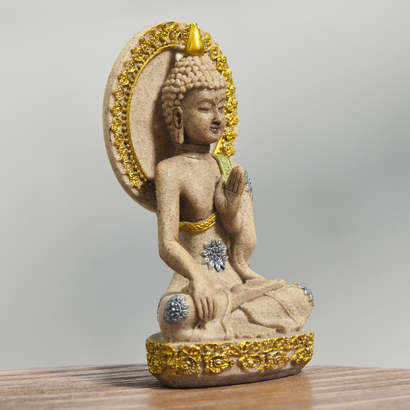 跨境樹脂背景佛像家居裝飾品擺件 砂岩工藝品