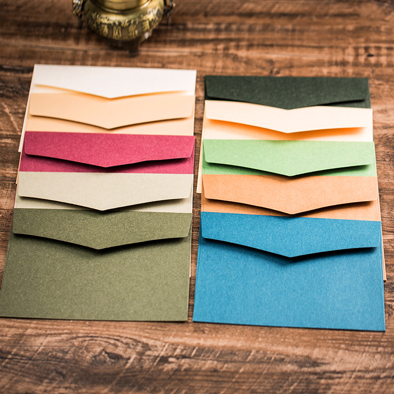 Envelope Large Business Envelope Factory Direct Western Invitation Invitation Card Thickened No.7 C5 Solid Color Paper Envelope