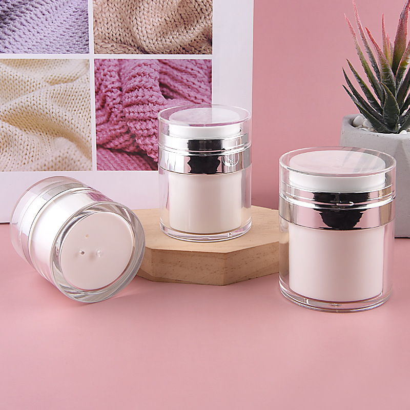 Spot acrylic cosmetics duckbill vacuum bottle 15g30g50G Press cream bottle sunscreen cream bottle