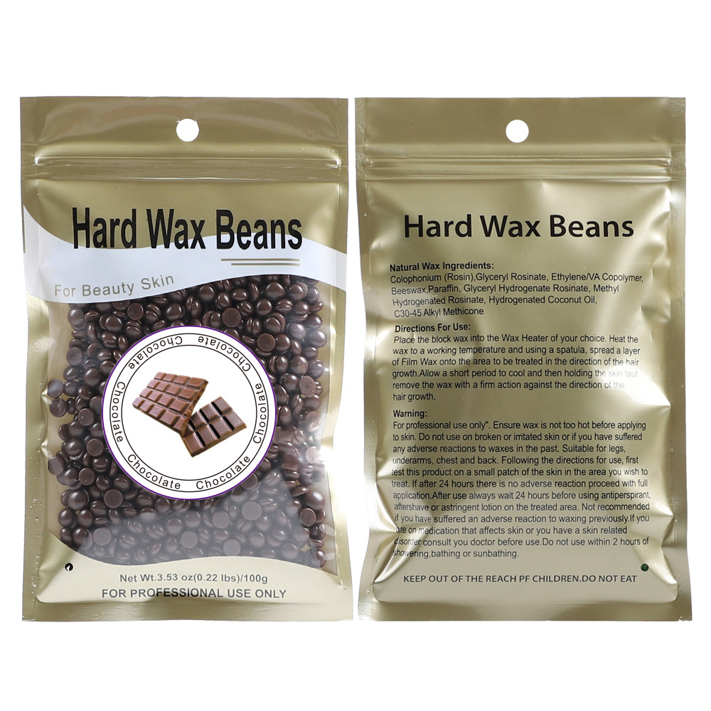 Cross-Border paper-free Depilatory Wax bean 100g solid hard wax whole body Depilatory Wax Treatment grain bag 10 color optional hot wax