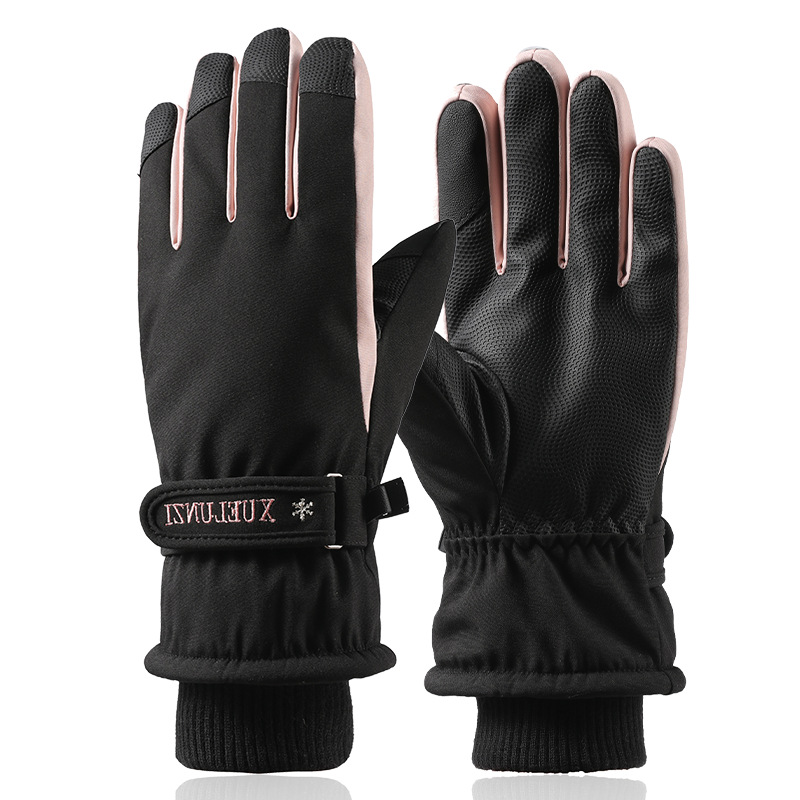 Wholesale outdoor ski gloves winter women's winter cotton warm windproof waterproof touch screen cycling sports cycling