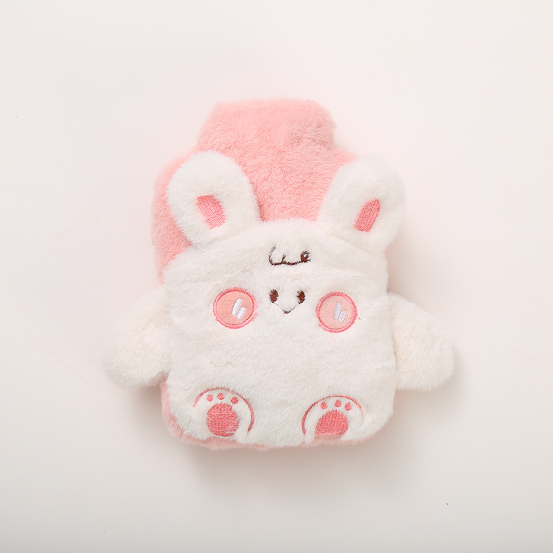 Sanxi balls winter rabbit hair removable and washable PVC cartoon cuteness warm body warm hand water filling hot water bag_voghion.com
