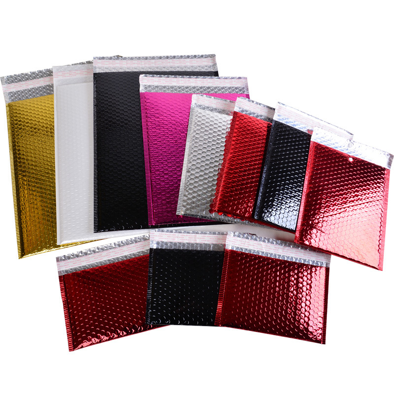 Aluminum film foam express bag thickened color shockproof bubble bag wholesale clothing packaging bag thickened foam bag manufacturers