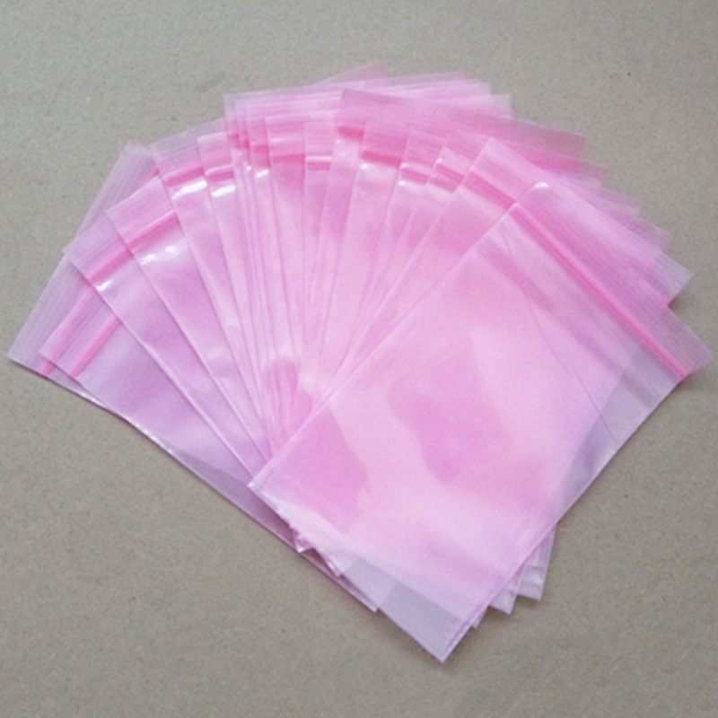 Anti-static Bag Mobile Phone Data Cable Self-sealing Bag Mobile Phone Shell Sealing Bag Thickened Lining Product Packaging Bag Pink