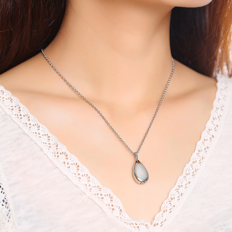 European and American simple open water drop cinerary casket pendant women's bottle pendant small jewelry wholesale PN-1261