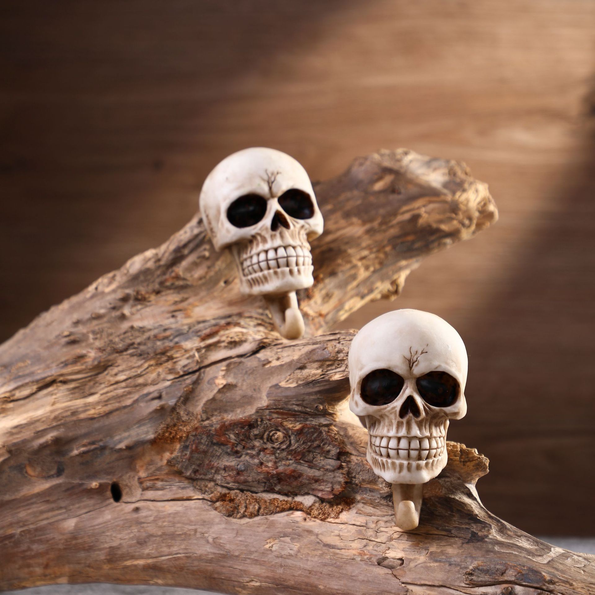 Cross-border Skull Hanging Home Coat Storage Hook Vintage Skull Hook Two Halloween Props