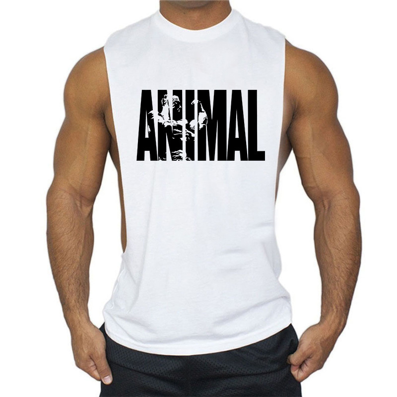 Summer Men's Sports Vest Casual Large Opening Vest Custom Logo Training Cotton Fitness Men's Fitness Vest