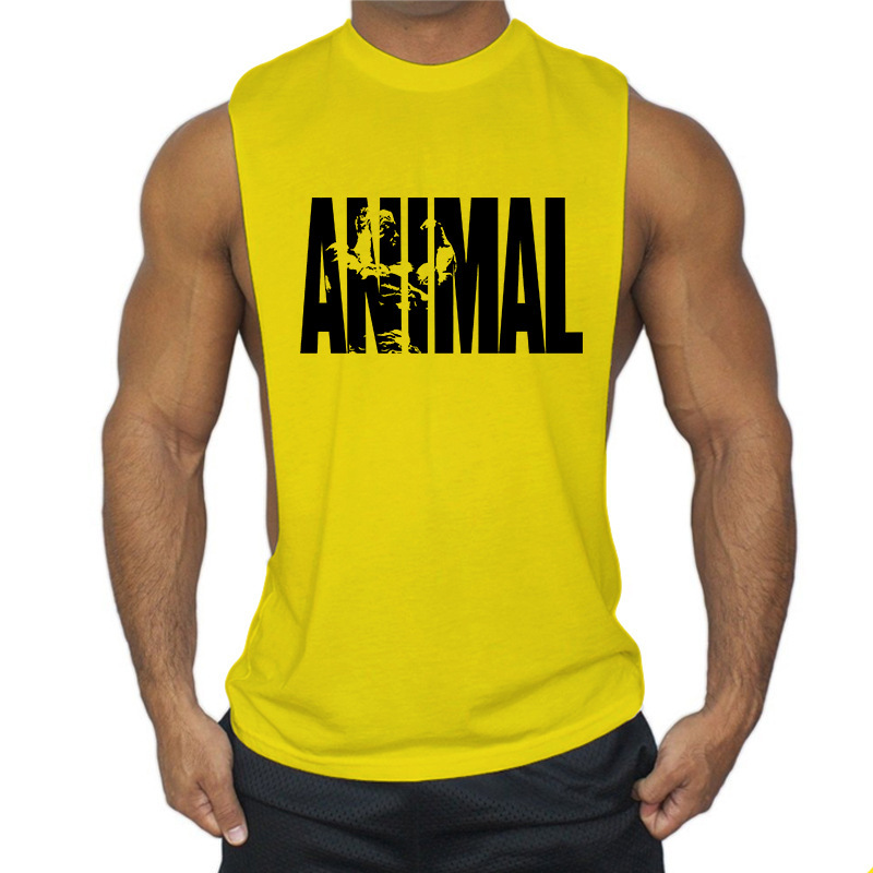 Summer Men's Sports Vest Casual Large Opening Vest Custom Logo Training Cotton Fitness Men's Fitness Vest