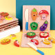 Wooden building blocks, cut and string rope three-dimensional jigsaw puzzle 0.2kg children's early education puzzle threading puzzle toy